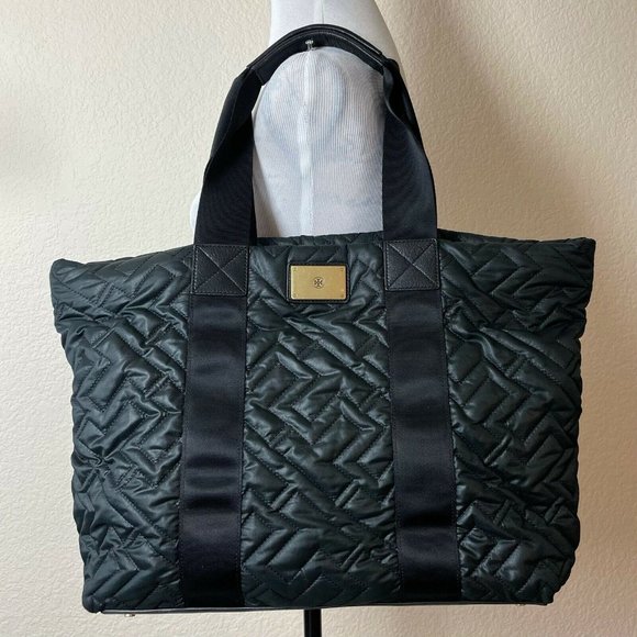 Tory Burch Tote Bag Jaden Black Quilted handbag - Picture 7 of 12